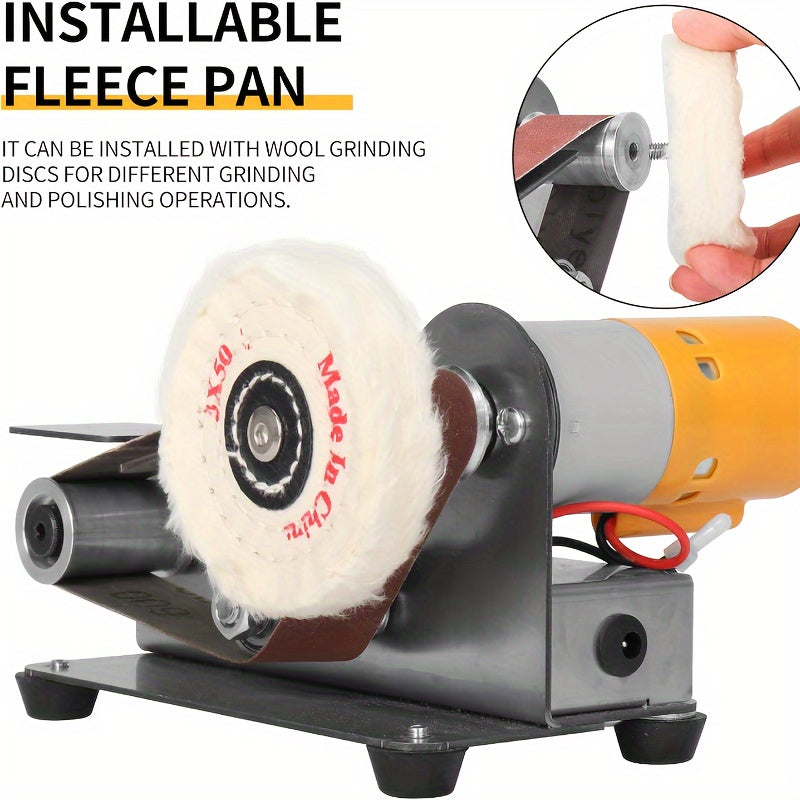 Mini Electric Belt Sander and Knife Sharpener 7-Speed Stainless Steel Body
