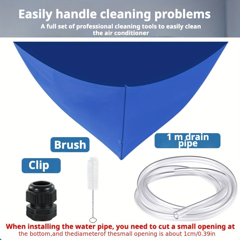 4pcs Reusable Air Conditioner Cleaning Kit with Waterproof Nylon Duster Bags and Double-Layer Edging