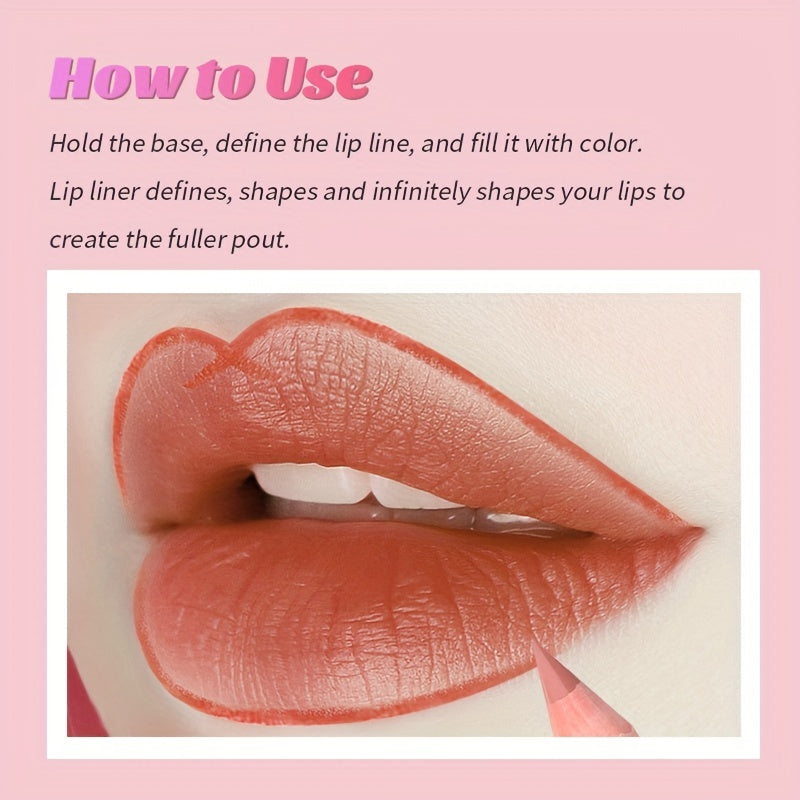 Women Natural Matte Lip Liner Set 8 Colors Waterproof Long-lasting Beauty