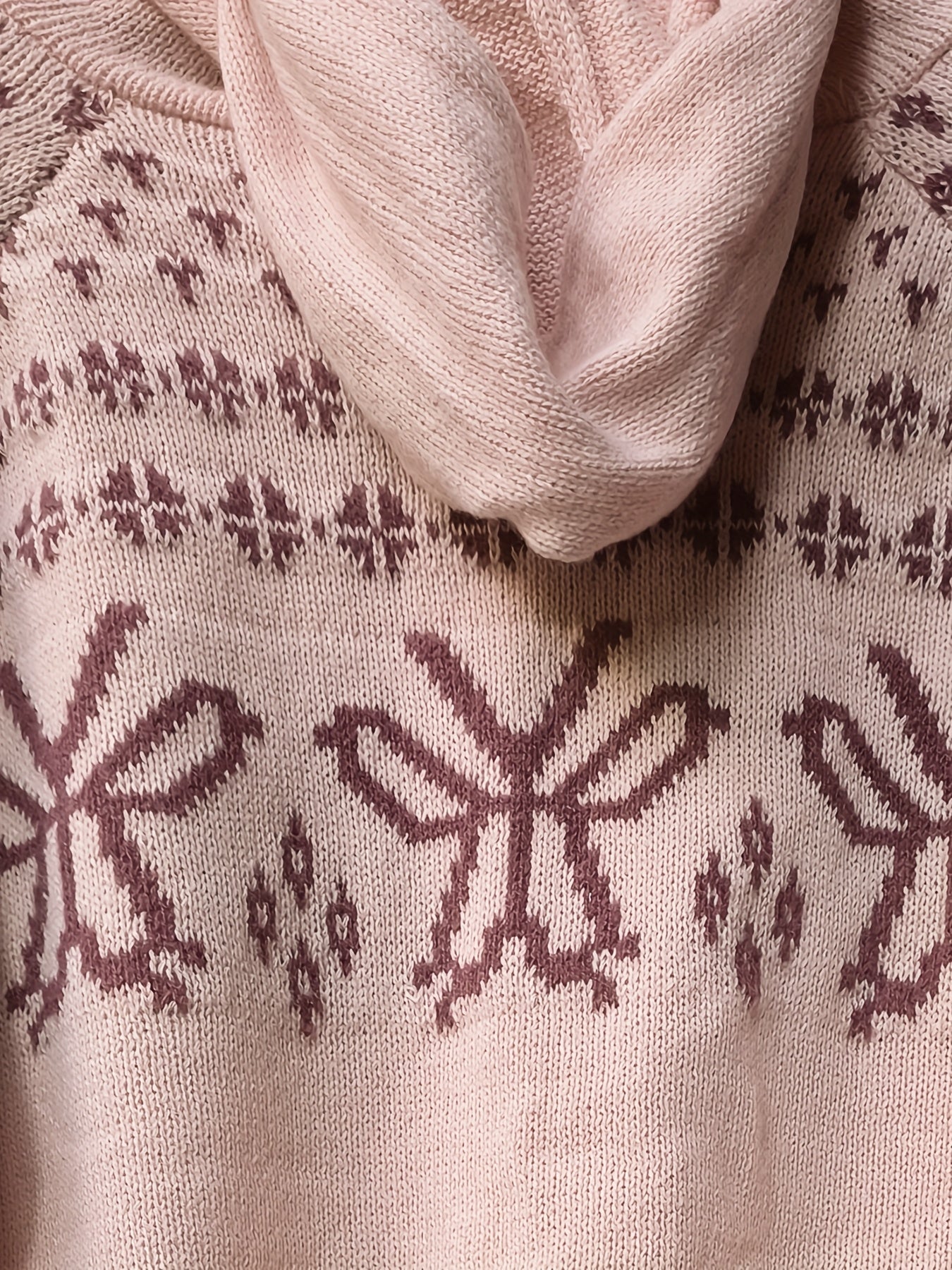 Plus Size Beige Floral Pattern Cardigan for Fall Winter Long Sleeve Hooded