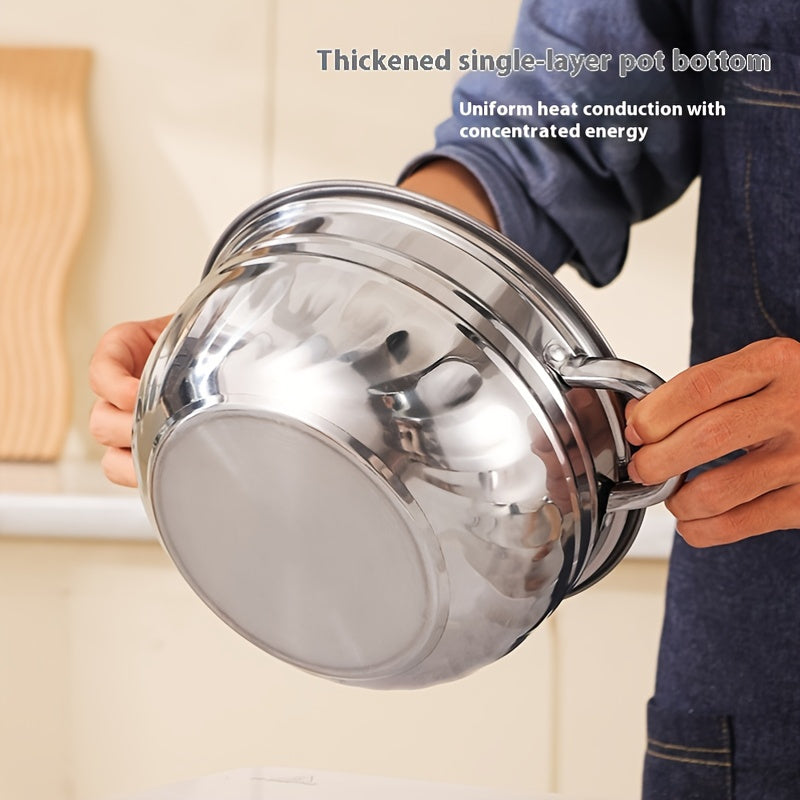 Stainless Steel Soup Pot Set 8 Pieces Induction Compatible Kitchen Cookware