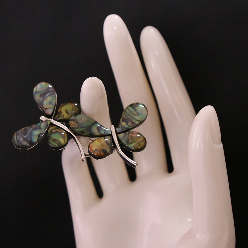 Enamel Butterfly Brooch Pin Silver-Toned Irregular Shape Fashion Accessory