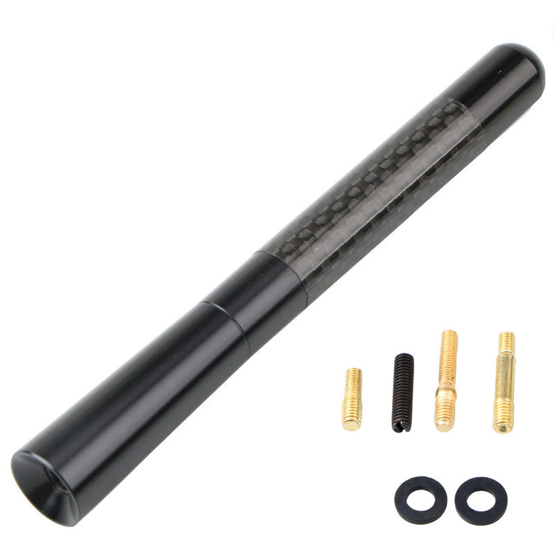 Carbon Fiber Short Antenna 12cm Universal Car Radio Replacement Stylish Durable