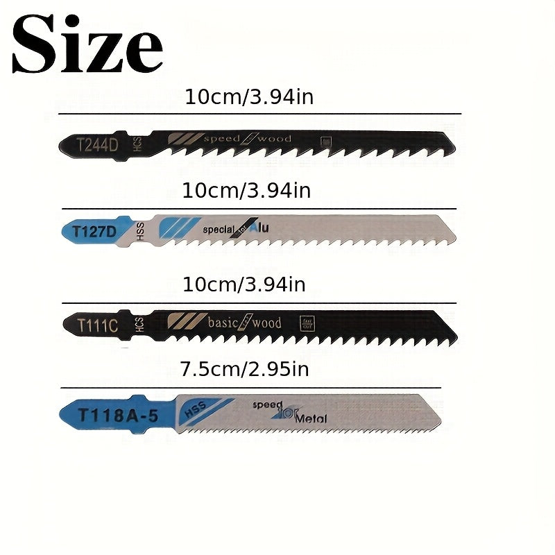 20pcs High Carbon Steel Jig Saw Blade Set for Wood Plastic Metal Fast Cutting