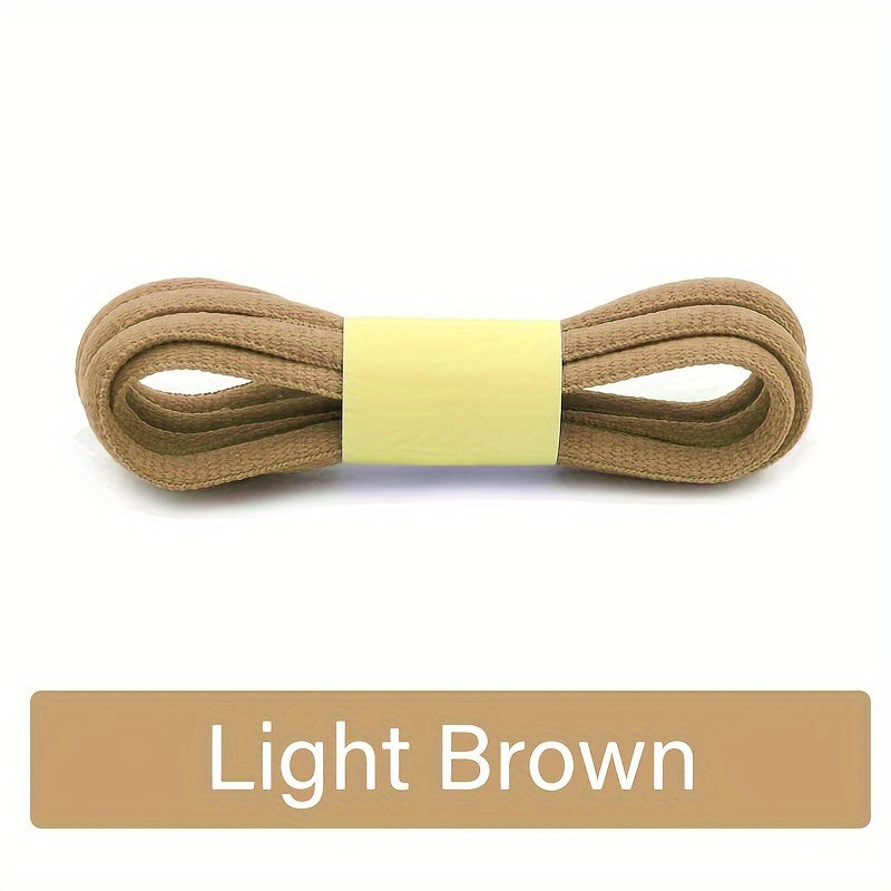 Unisex Polyester-Spandex Oval Shoelaces Solid Color Rainbow Accents