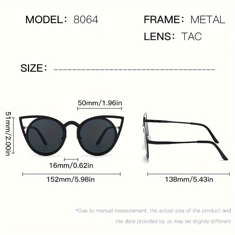 Women's Sun Shades Props Cat Eye Design for Costume Party and Club
