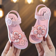 Girls' Floral Sandals for Kids 1-5 Years Non-Slip Soft Sole Summer Beach Shoes