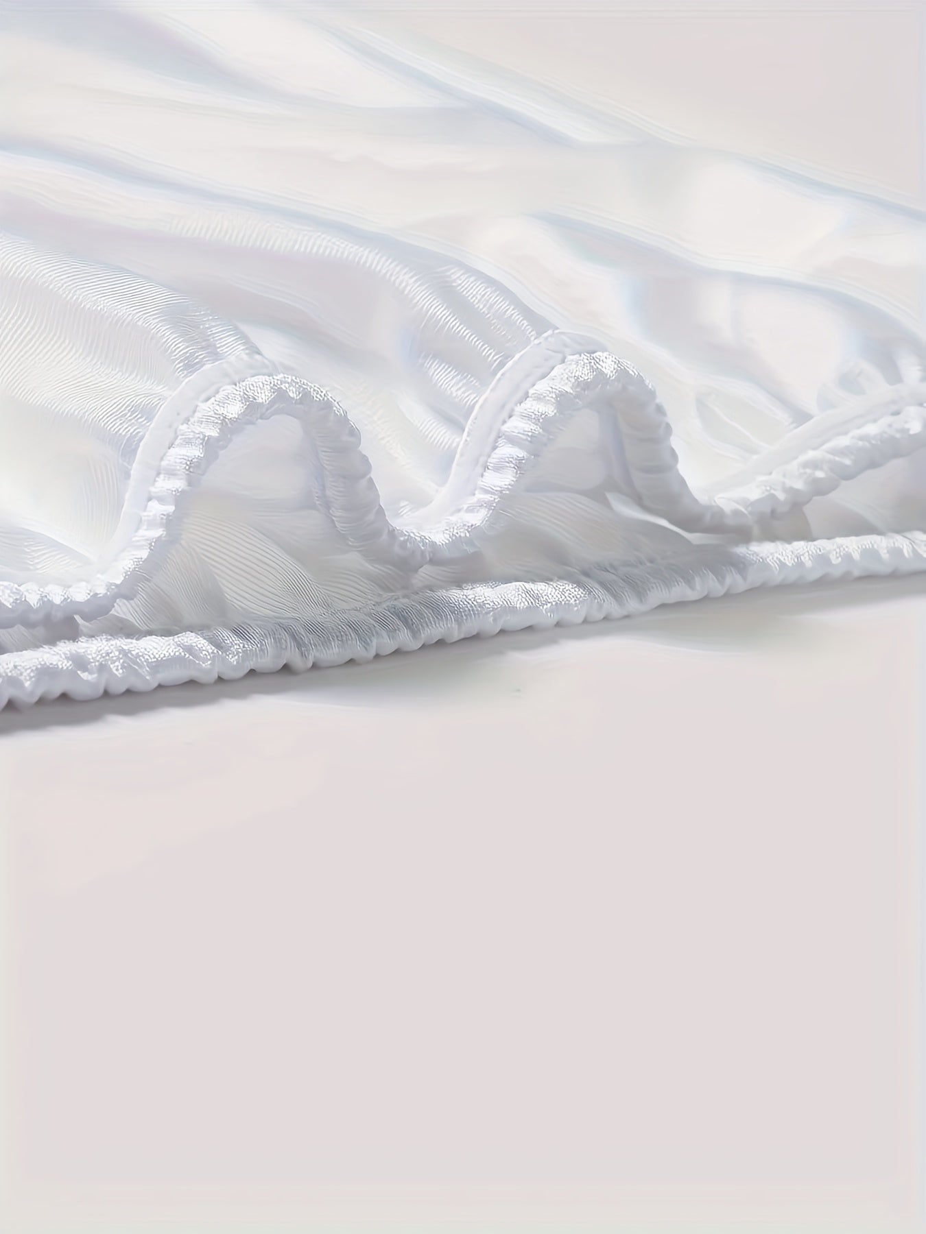 Women's Satin Shorts Ruffled Hem Lightweight Casual Beige Plus Size