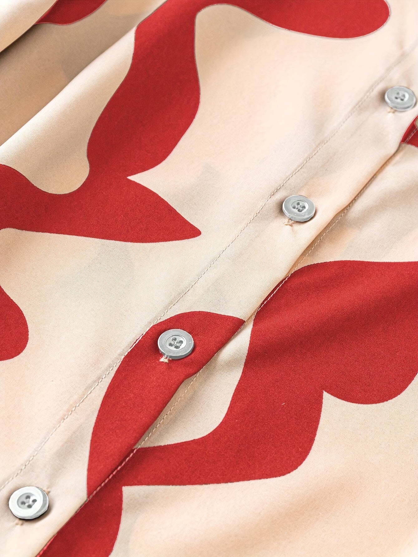 Women's Floral Print Long Sleeve Shirt Casual Woven Polyester Spring Fall Button-Up Collar