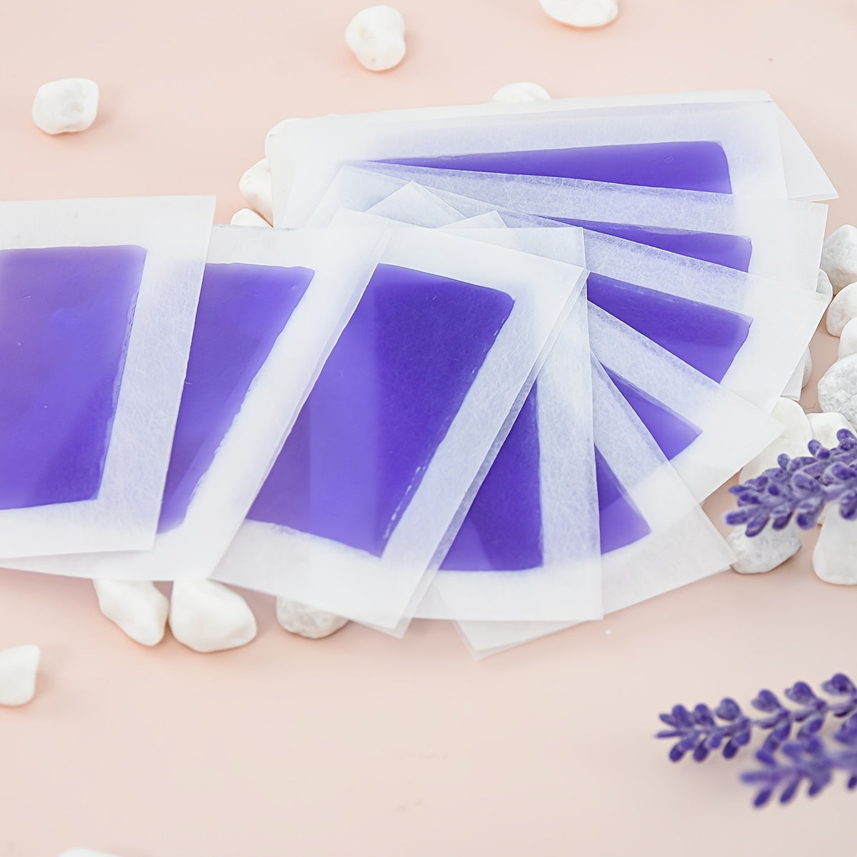 20-Pack Lavender Wax Strips for All Skin Types, All-Purpose Hair Removal
