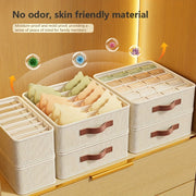 Organizador de almacenamiento para ropa interior, calcetines y pantalones con asa, ahorro de espacio en el armario