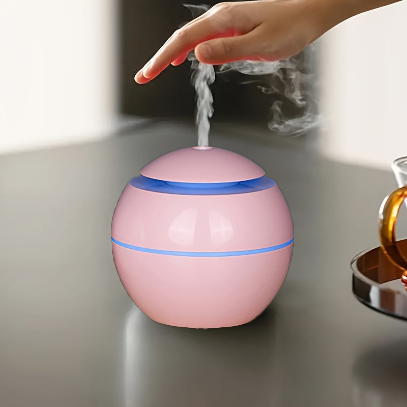 Wood Grain LED Humidifier with Essential Oil Diffuser Night Light USB Cold Mist for Office Home Bedroom