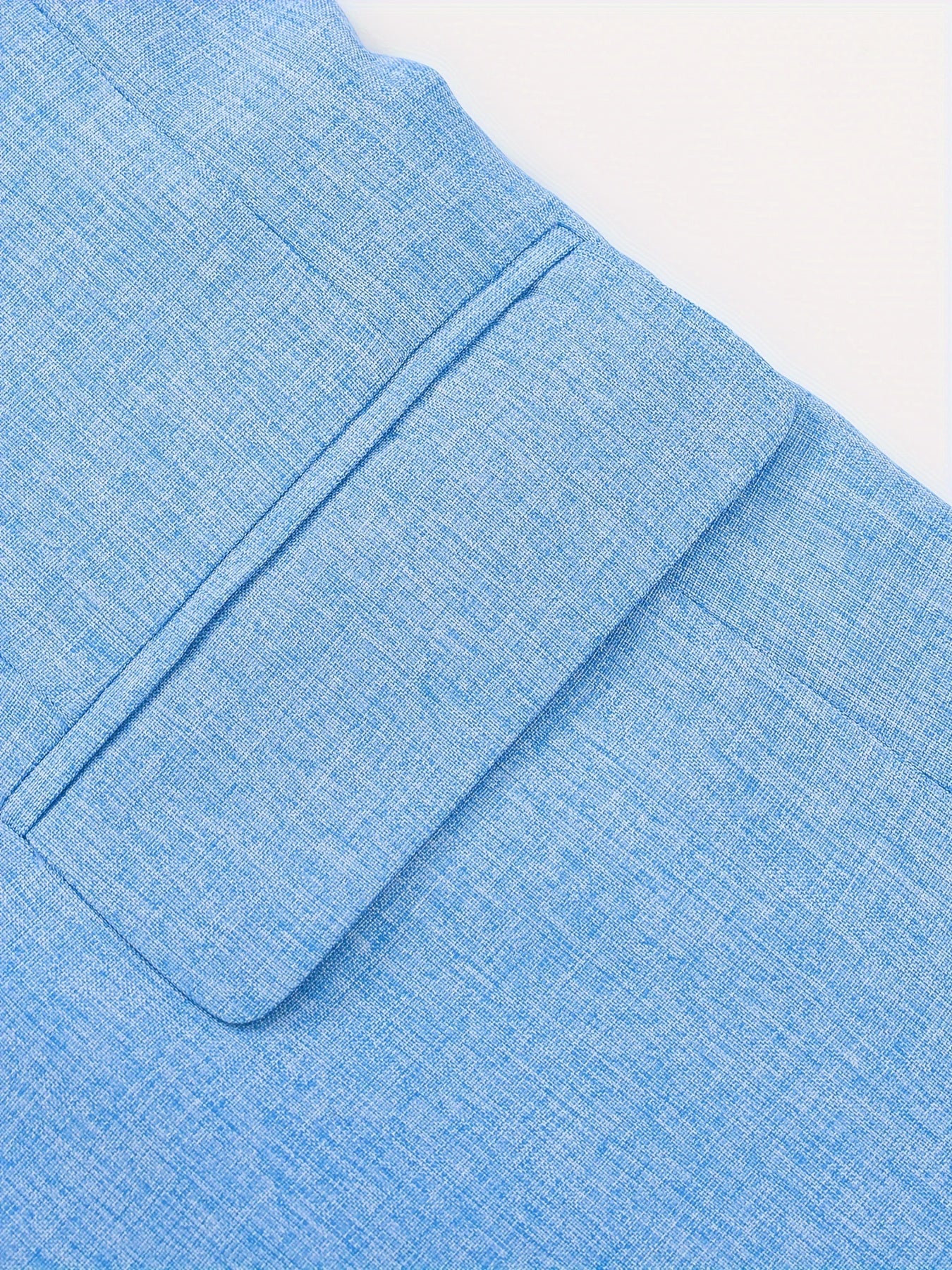 Мужской однотонный повседневный деловой пиджак из полиэстера с лацканом, рукавами и карманами