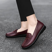 Women's Flat Shoes Slip-On Lightweight Solid Color Man Made Materials Rubber Sole
