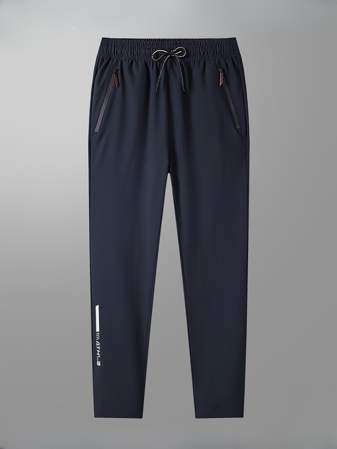 Men's Plus Size Casual Pants Made of Breathable Polyester with Zipper Print Regular Fit for Spring Fall