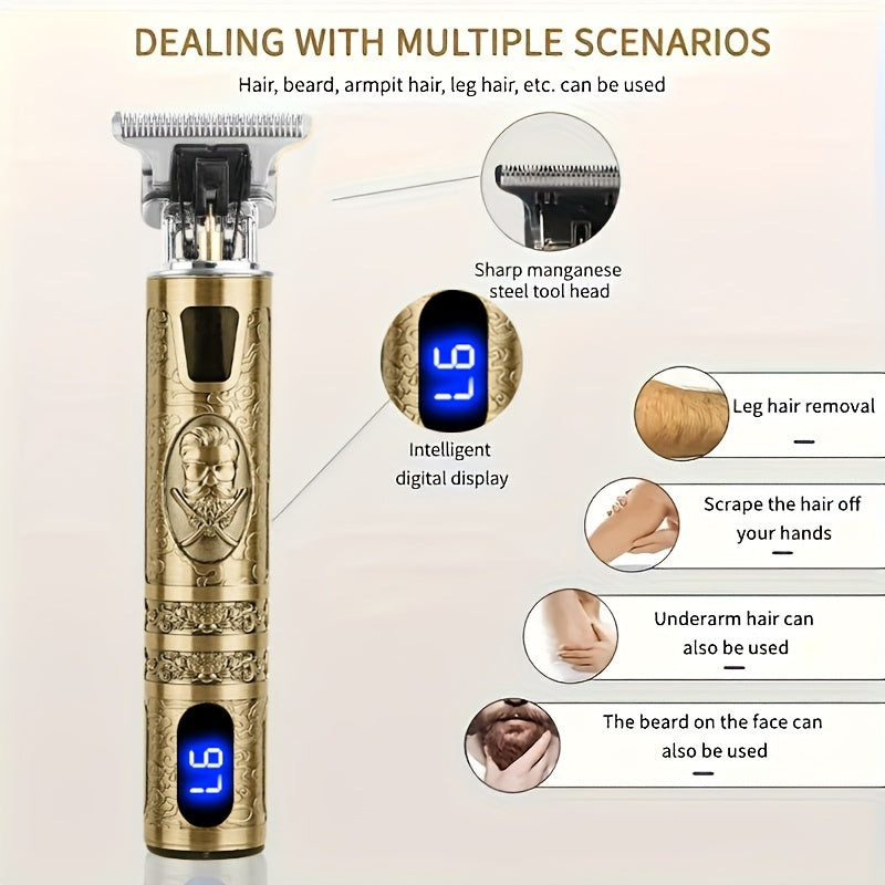 Erkaklar uchun simsiz USB zaryadlanadigan trimmer, shaxsiy yoki stilist foydalanish uchun mos - U uchun ideal sovg'a