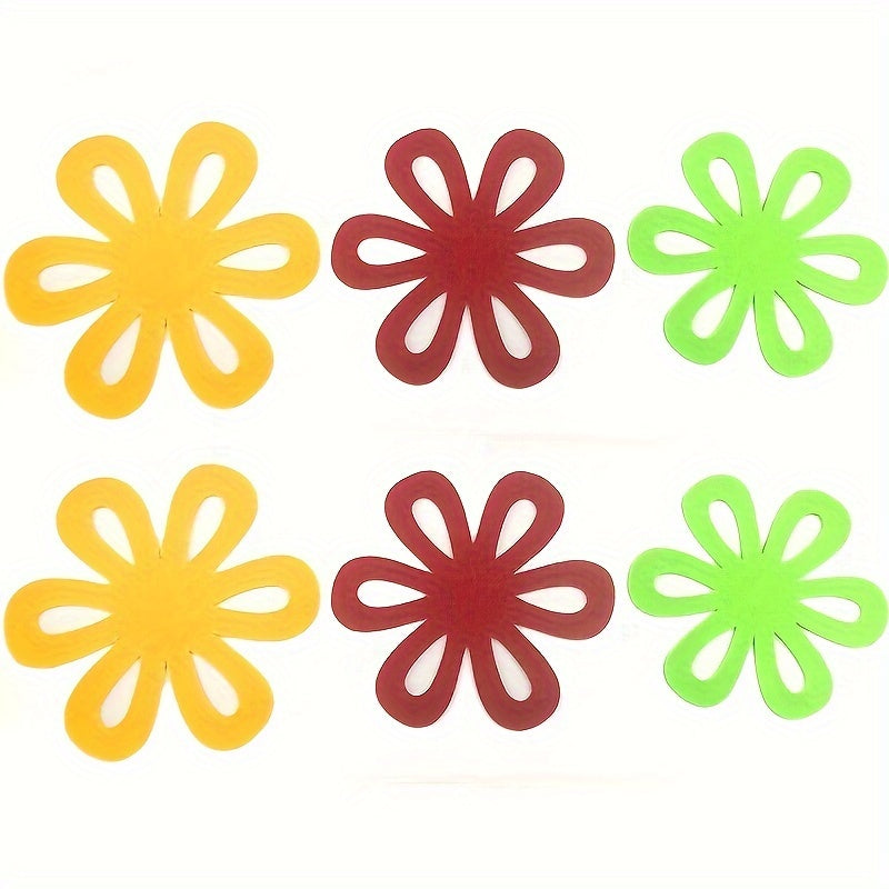 Gul idishi va plastinka himoya to'plami 6 dona - Oshxona va ovqatlanish uchun issiqqa chidamli matlar - Pasxa, ovqat tayyorlash va uyda foydalanish uchun ideal