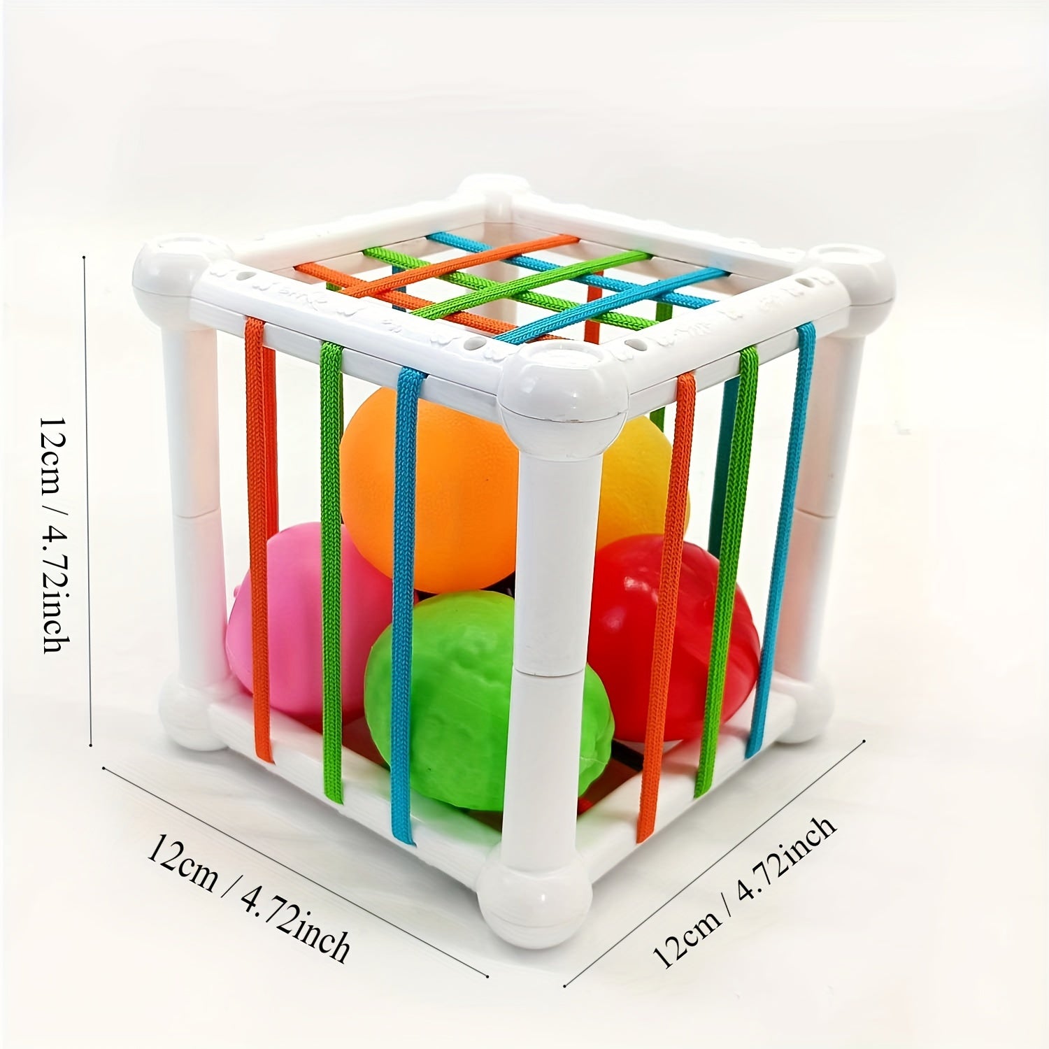 Early Learning Fruit Recognition Cube Shape Sorting Toy for Kids Multicolor ABS