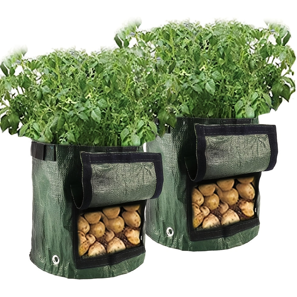 Heavy-Duty 7-Gallon Vegetable Planting Bag with Breathable Mesh for Indoor Outdoor Gardening