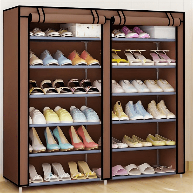 Freestanding Metal Shoe Rack Organizer Multi-Tier Floor Mount for Bathroom Bedroom Entryway