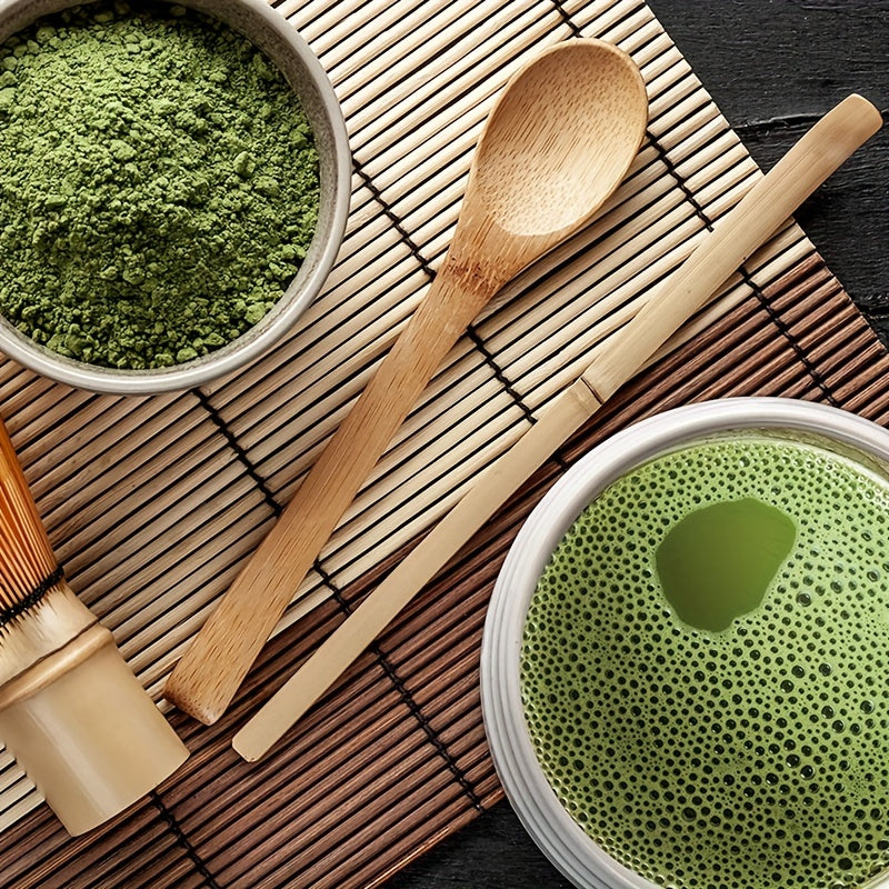 Traditional Handmade Matcha Tea Starter Kit with Whisk Scoop and Spoon