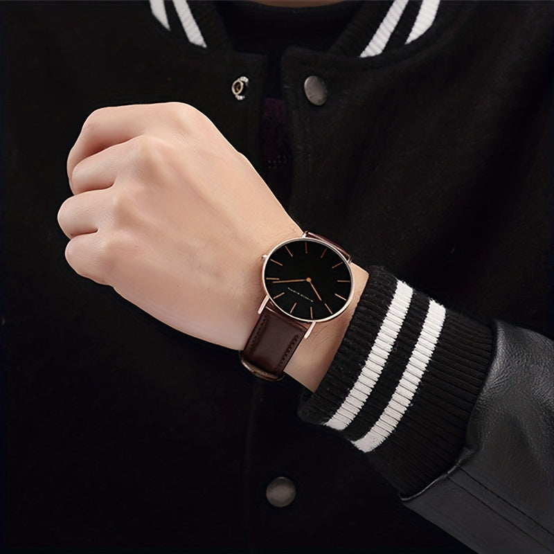 Men's Slim Minimalist Watch 6.9mm Thin Business Dress Watch