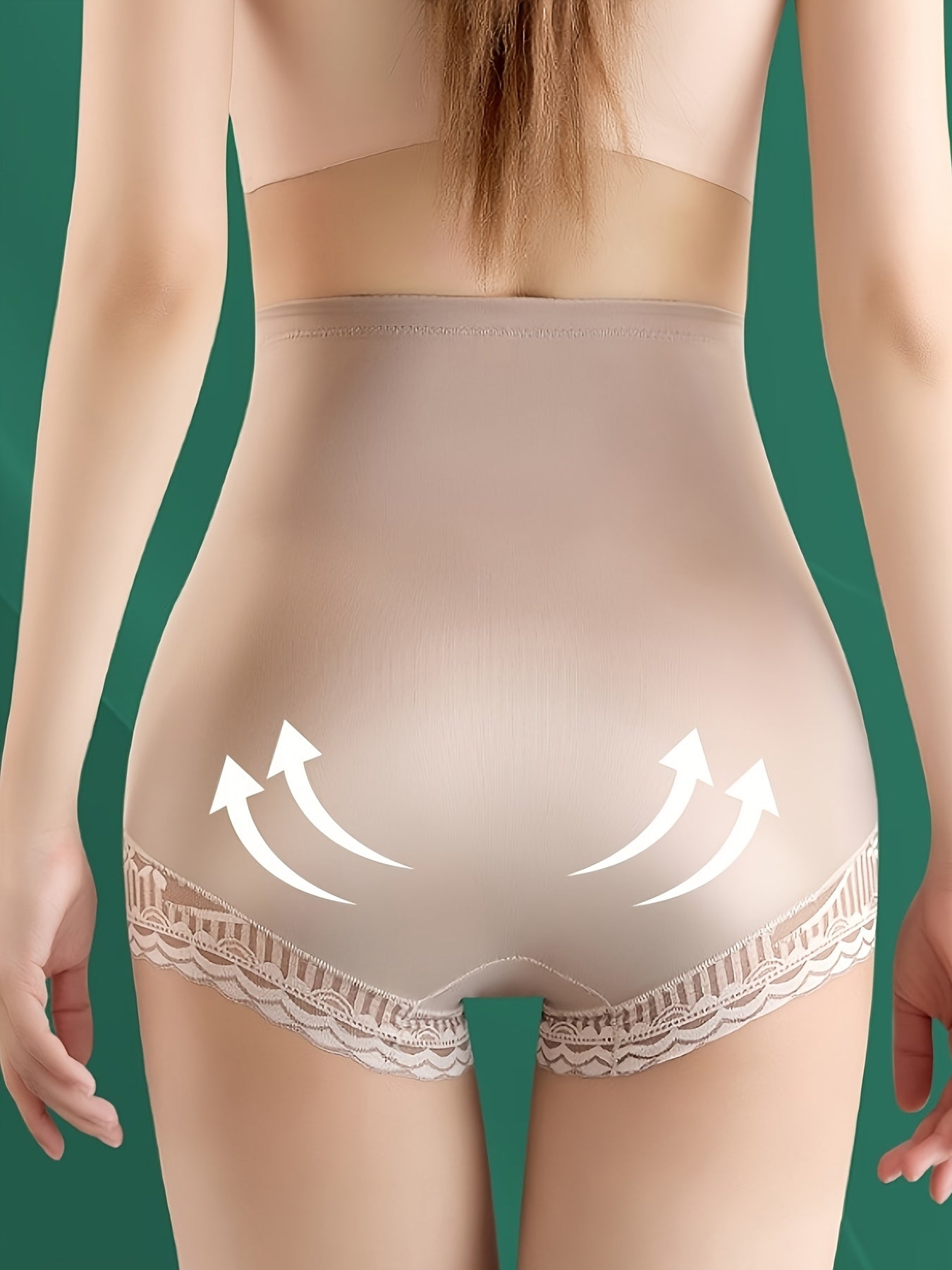 Women Seamless High Waist Lace Shapewear Panties Tummy Control Butt Lift