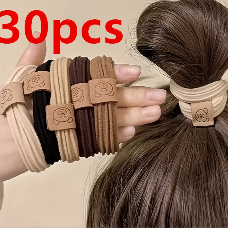 Girls Women Hair Accessories 5/10/15/30 Pcs Elastic Bear Hair Bands