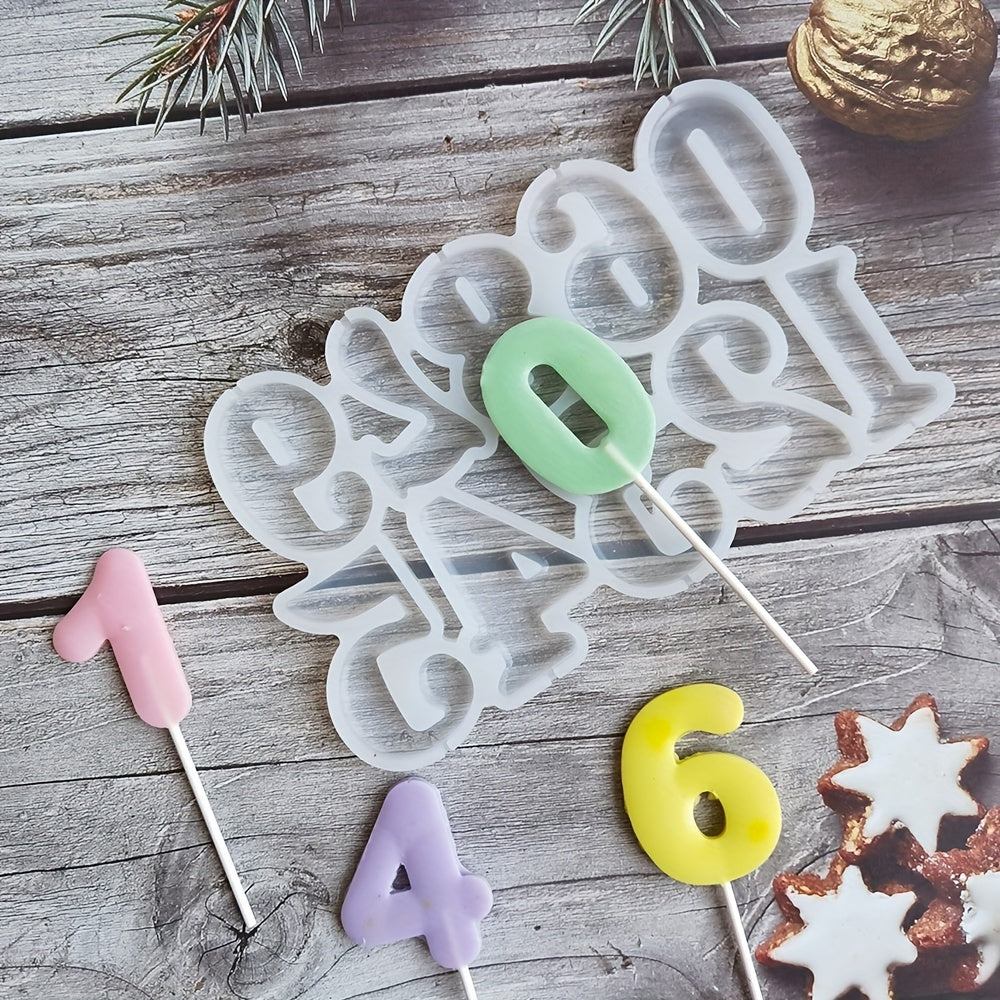 3D Silikon Raqamli Lollipop Formasi Keks Dekoratsiyasi va Shirinlik Tayyorlash uchun