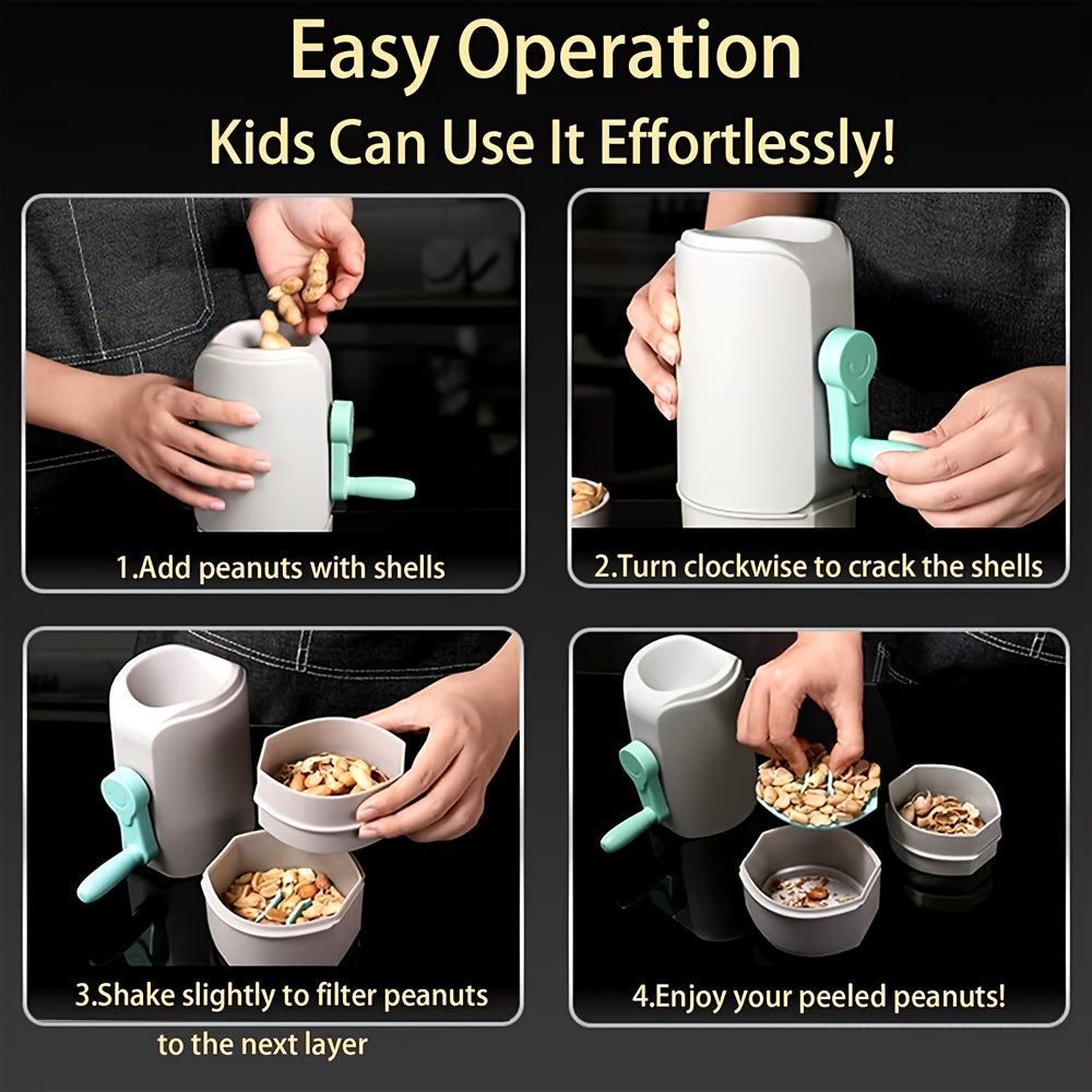 Qo'lda ishlovchi yerfıstığı po'stini ajratish qurilmasi, kichik o'lchamli, oziq-ovqat uchun xavfsiz plastmassa oshxona asbobi