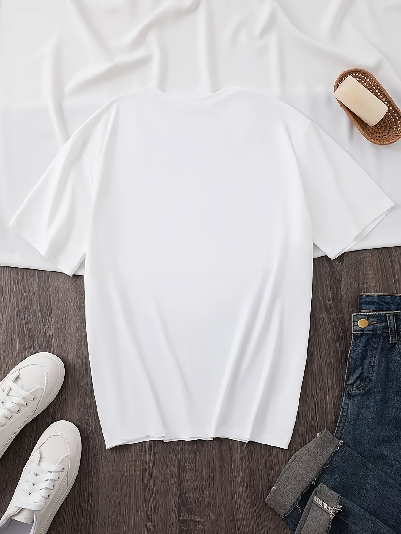 Women's Plus Size Graphic T-Shirt White Short Sleeve Casual Comfortable