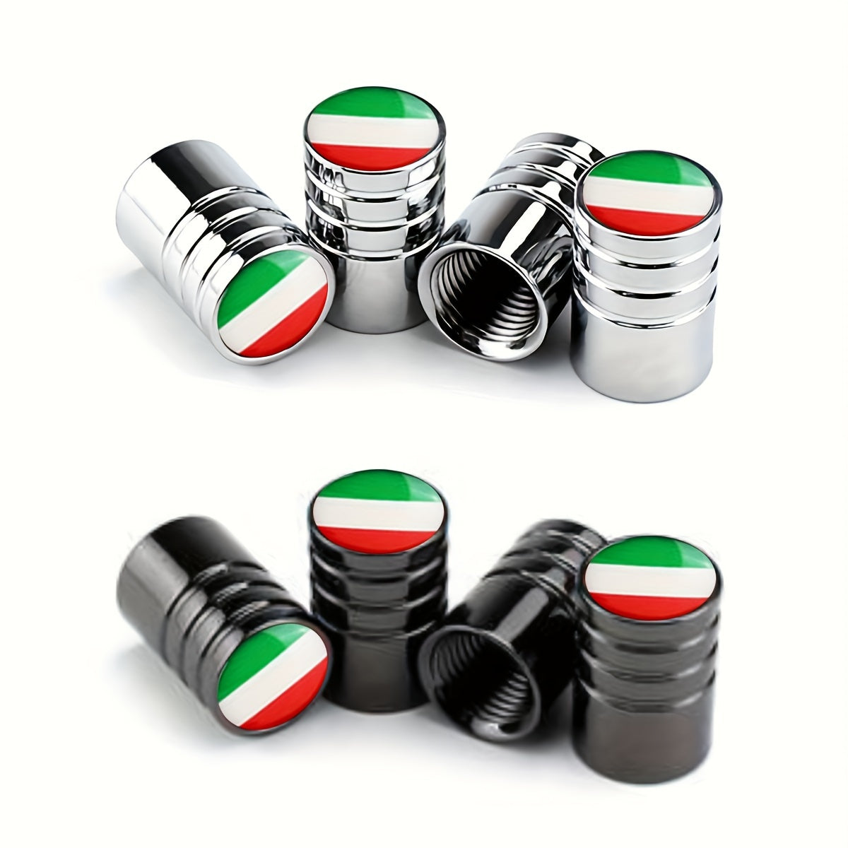 4 Pcs Set Italy Flag Tire Valve Stem Covers Car Wheel Accessories