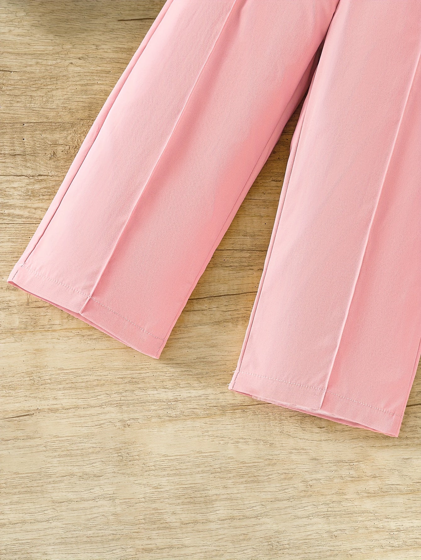 Girls' Casual Outfit Set Sleeveless Vest Long Sleeve Top Wide Leg Pants Spring Fall