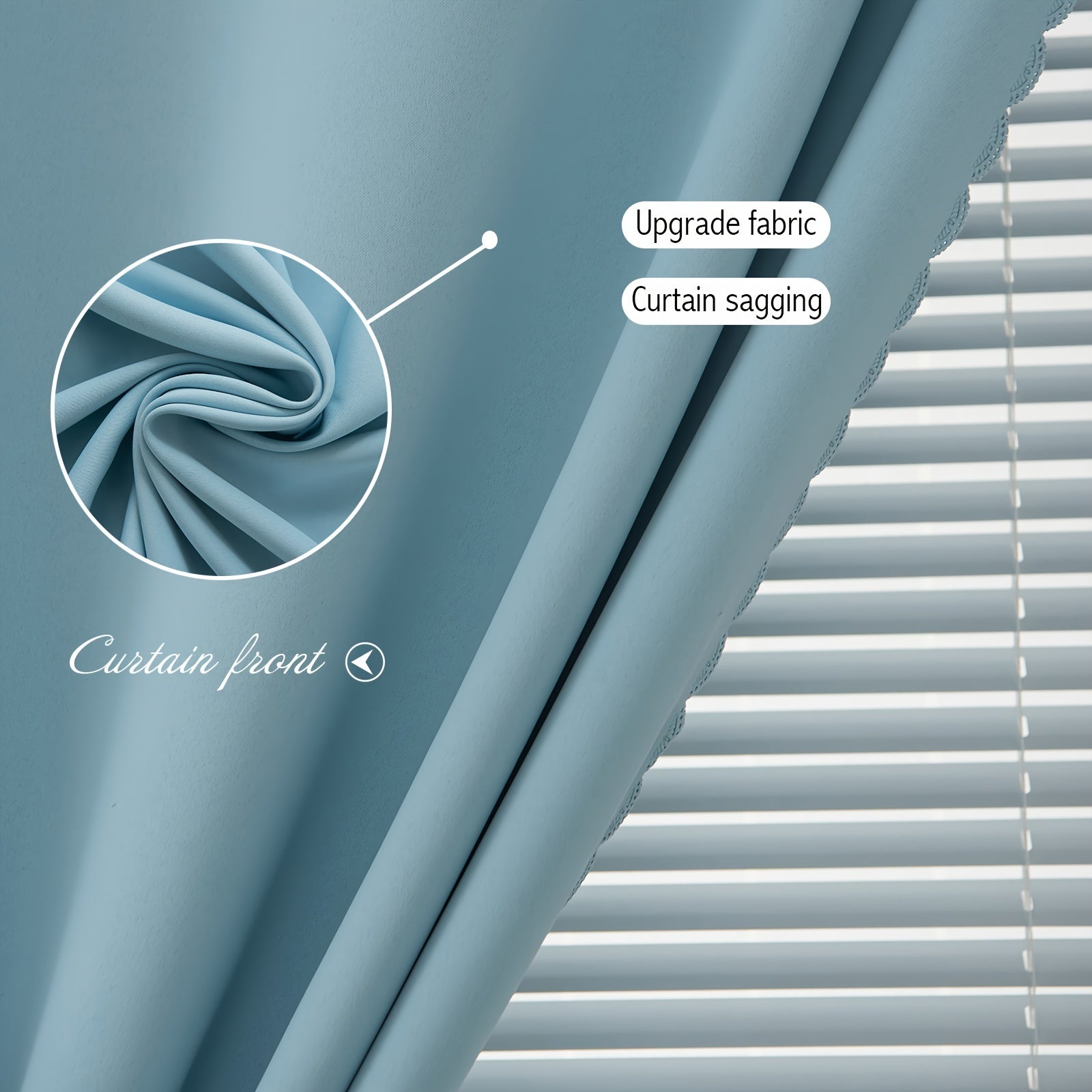 Blackout Curtain Panels Set of 1 Thermal Insulated Portable Room Darkening Tiebacks for Bedroom Living Room Office