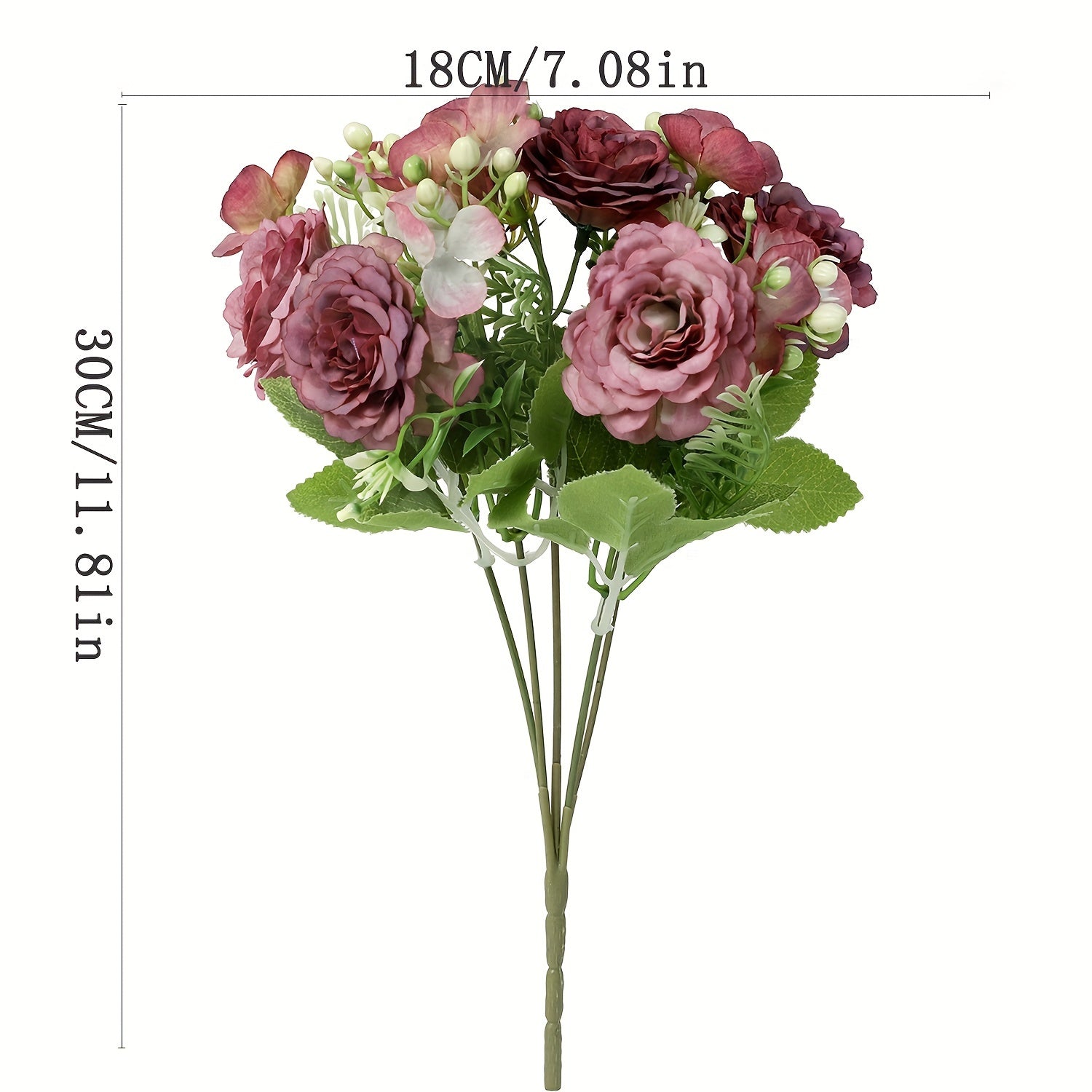 Ramos de flores artificiales peonía falsa para centros de mesa en el hogar y la oficina