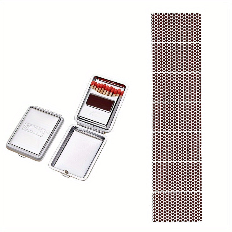 Men's Matchbox Set with 1 Stylish Iron Matchbox and 19 Replacement Papers