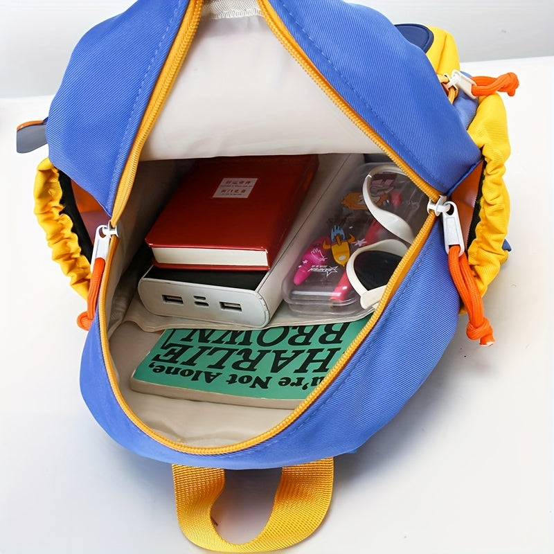 1 Ta'sirli Multfilm Nilon Ruksak Bolalar Uchun, Yengil va Suvga Bardoshli, Moslashtiriladigan Tasmalar va Dog'ga Bardoshli Zipper bilan - Bolalar Bog'chasidan O'rta Maktabgacha Ideal.