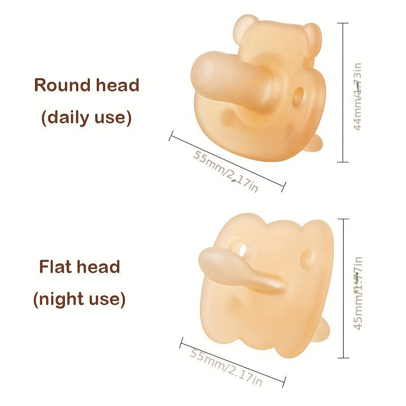 Набор успокаивающих предметов из пищевого силикона для детей - подходит для дневного и ночного использования, комплектуется пылезащитным чехлом и противоударной цепочкой, в цвете хаки.