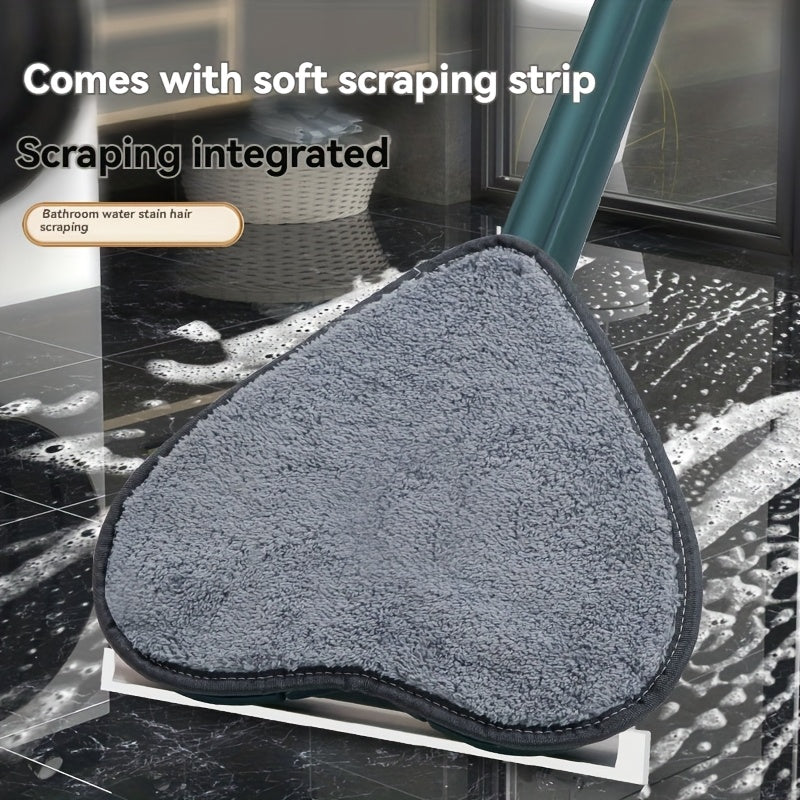 Bir parcha uchburchak mop, o'z-o'zidan buriladigan texnologiya, qo'l bilan yuvish shart emas, ichki qirqish, 360 daraja aylanish, yashash xonasi, yotoqxona, hammom, hojatxona va oshxona uchun ideal - Plastikdan tayyorlangan