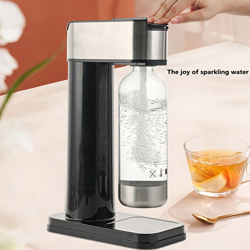 Stainless Steel Soda Maker with 1L PET Bottle Make Sparkling Water at Home