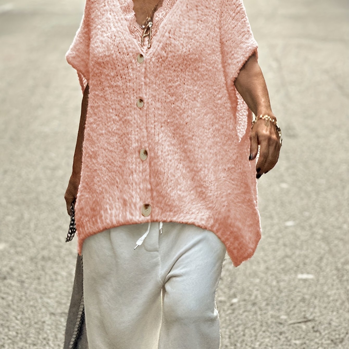 Plus-Size Women's Fleece-Lined Cardigan Sweater Oversized Cozy Outerwear