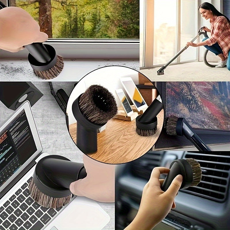 7-chi qismli vakuum qo'shimcha to'plami, 1-1/4 dyuymli shlang adapteri bilan yumshoq qoplamali cho'tka va moslashuvchan bo'shliq asbobi