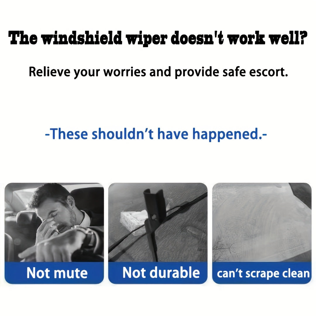 Universal 6-Layer Rubber Car Wipers High Definition Quiet Durable