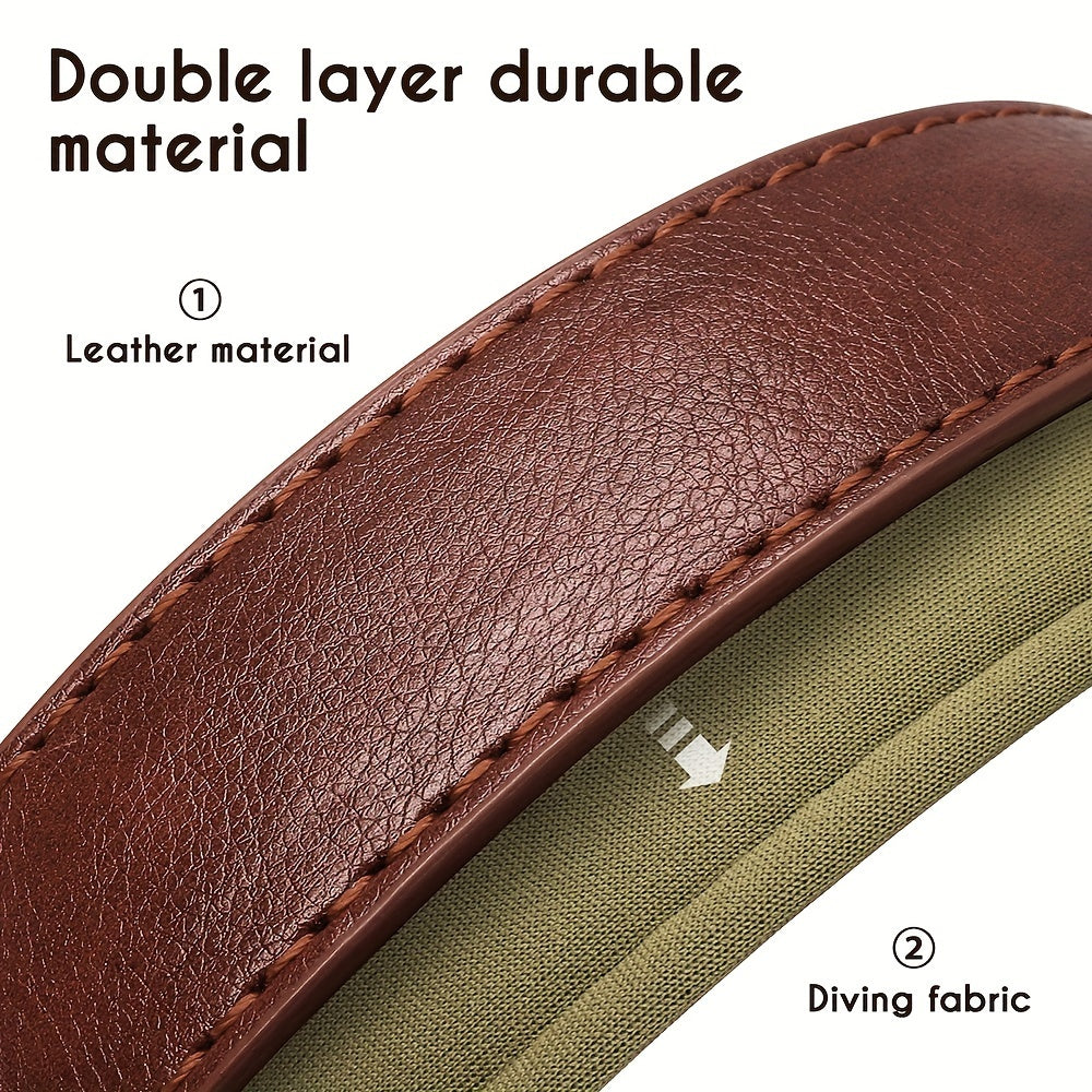 Customized Faux Leather Dog Collar with Neoprene Padding and Nameplate for Small to Medium Dogs