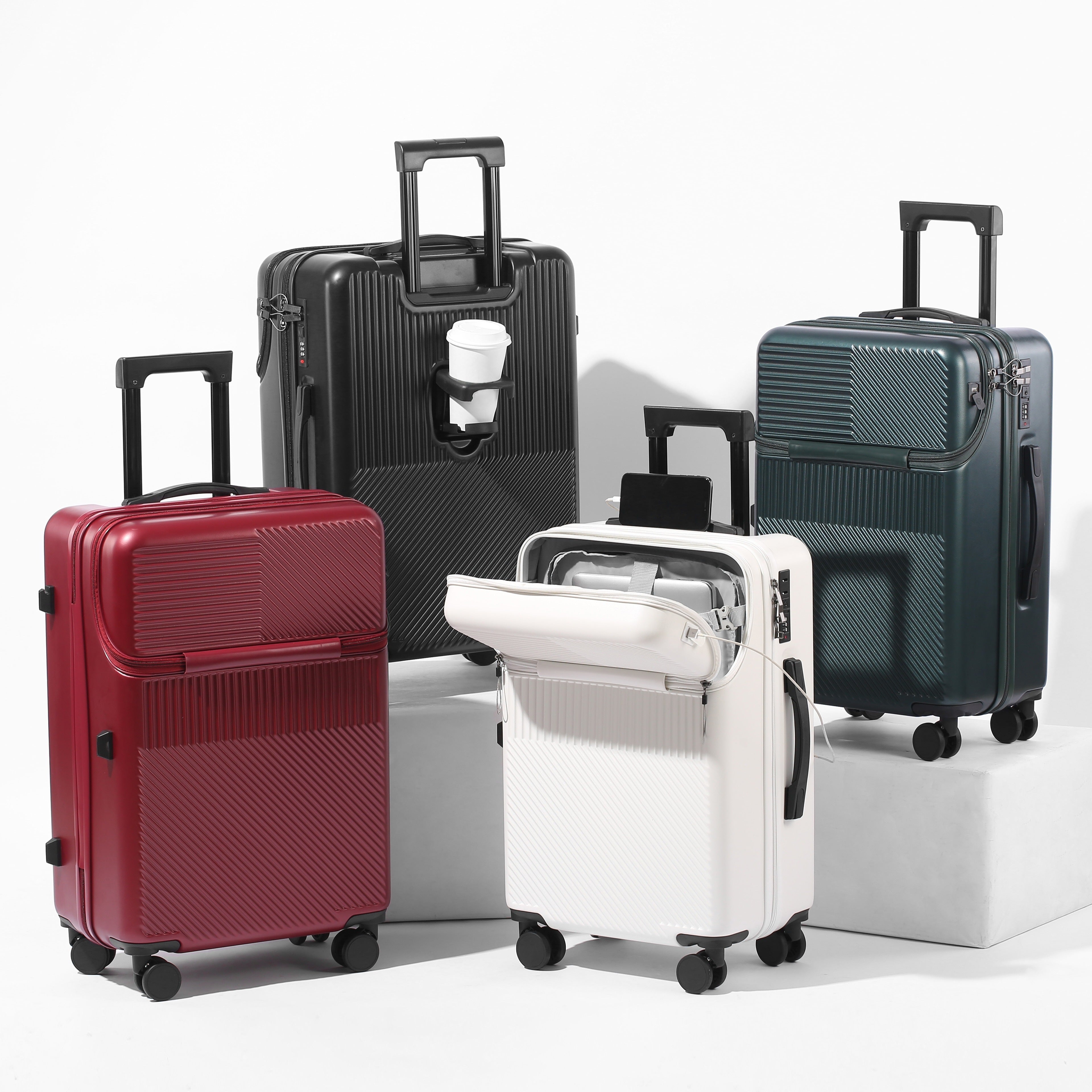 Lightweight 20 Inch ABS Hard Shell Trolley Bag with Spinner Wheels and Combination Lock