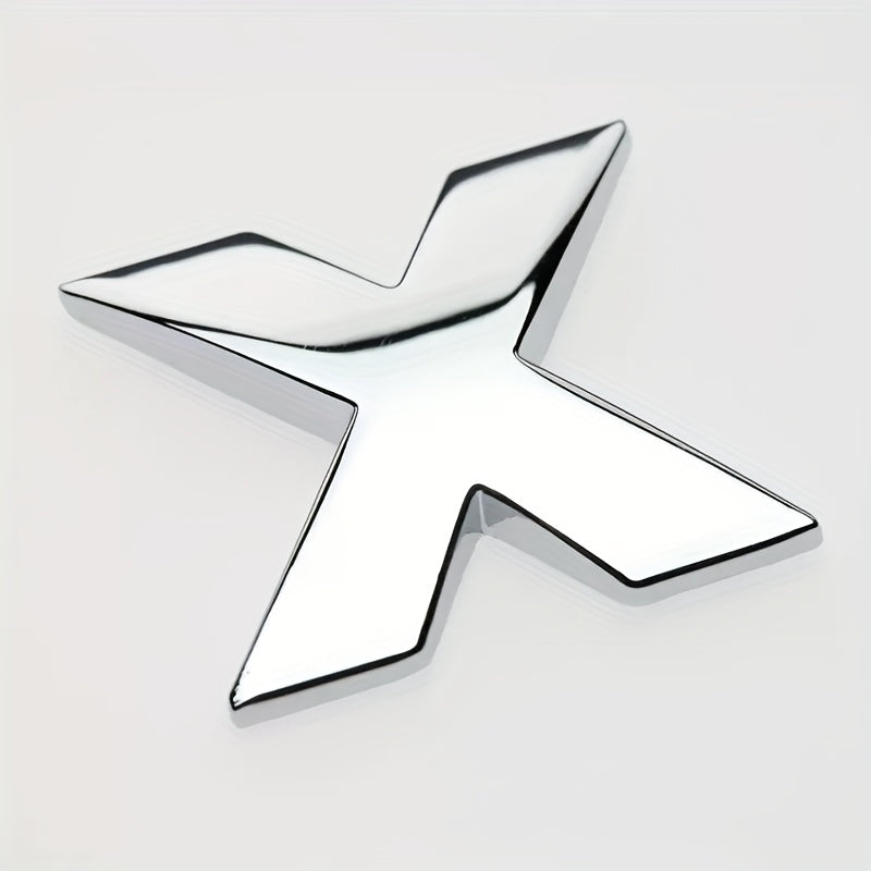 Car 3D Letter Car Stickers Metal Car Body Word Mark Silver Tail Mark