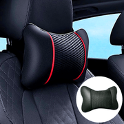 Universal Car Headrest Pillow Breathable Leather Mesh Neck Support Cushion