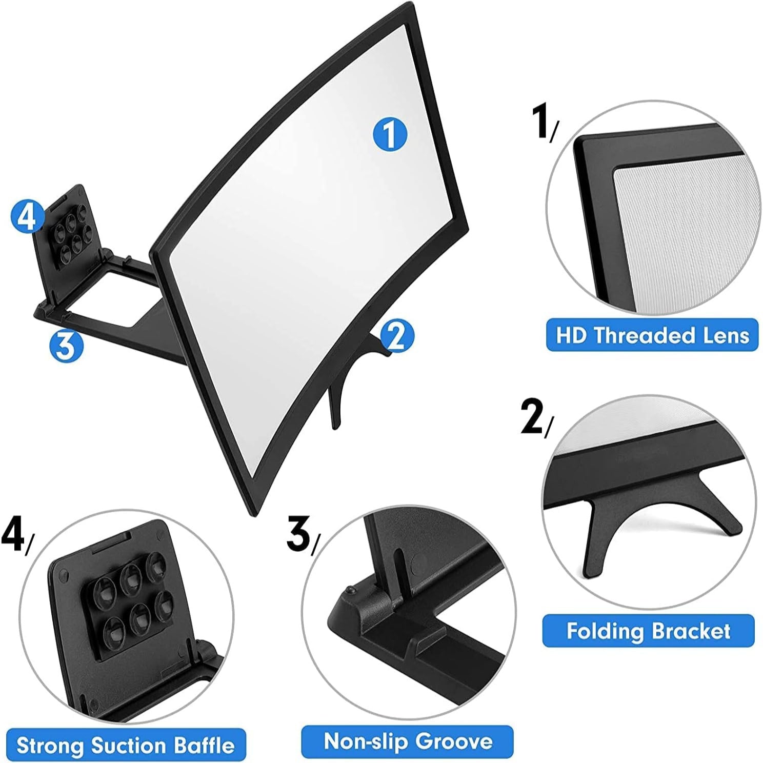 14-Inch Smartphone Screen Magnifier 3D Expander Foldable Stand Video Gaming