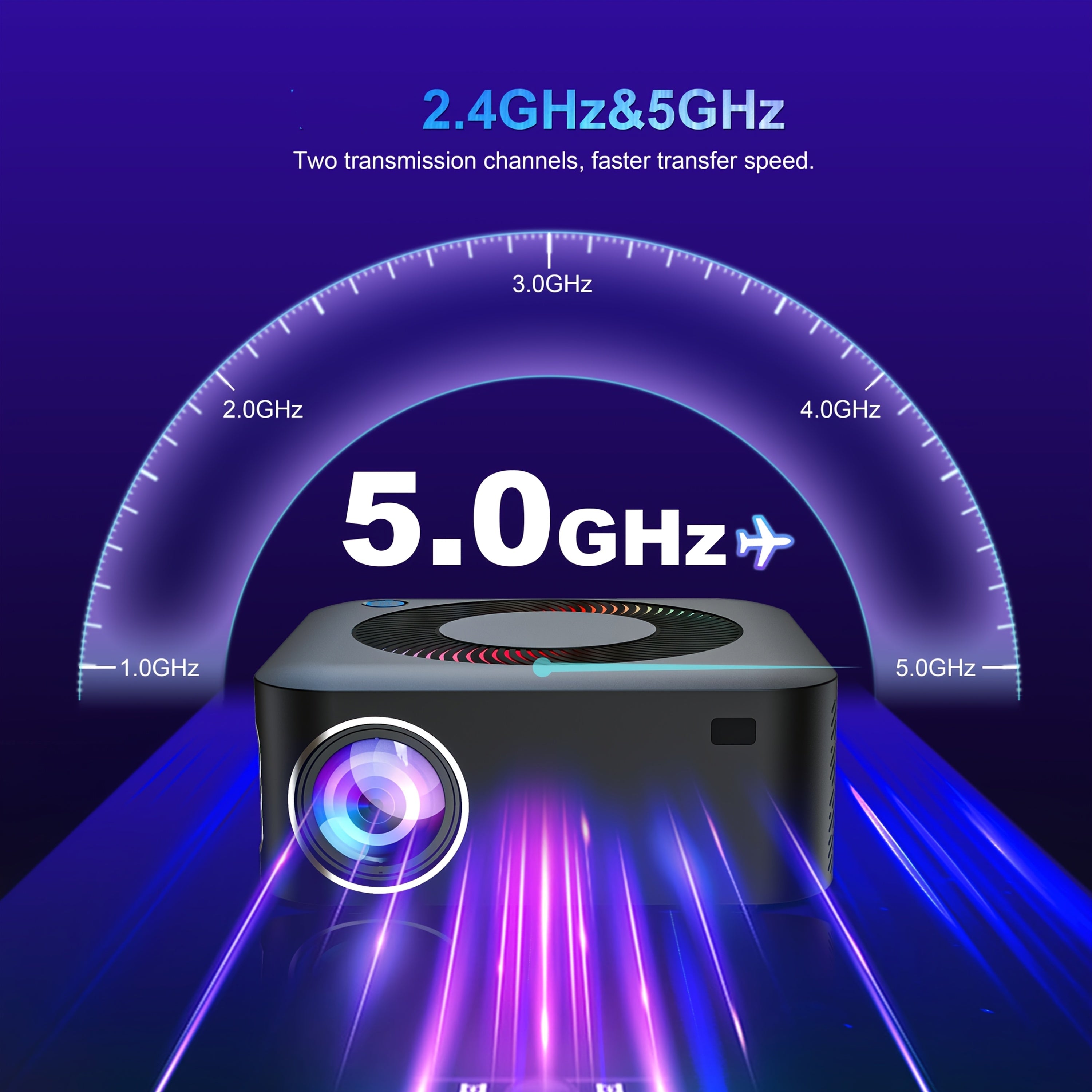 Портативный 4K HDR10+ беспроводной проектор с 1080P Full HD, Android 11