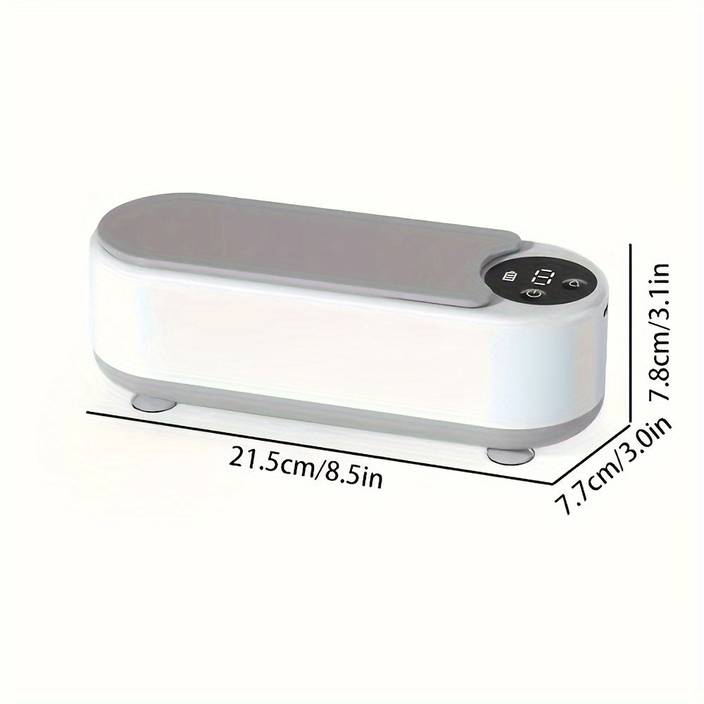 1 dona ko'zoynak, tish apparatlari, protezlar va zargarlik buyumlari uchun portativ tozalovchi - USB orqali zaryadlanadigan, chuqur tozalash uchun yuqori chastotali tebranish, turli buyumlar uchun uyda foydalanish uchun mos.